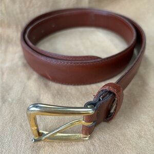 Ermenegildo Zegna Men's Brown Genuine Leather Belt - Sz XL 90/105